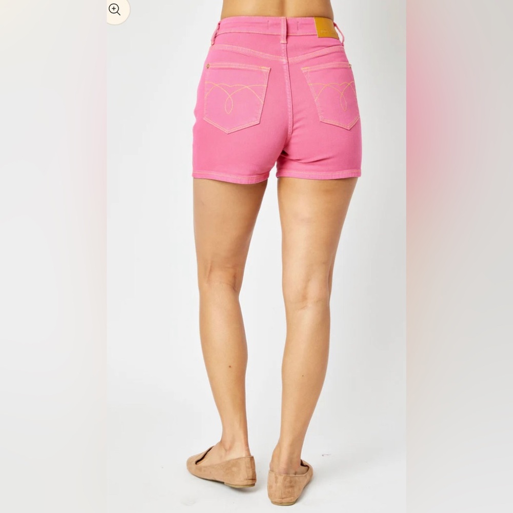 Judy Blue Aurora Pink High Waist Shorts - Picture 3 of 10